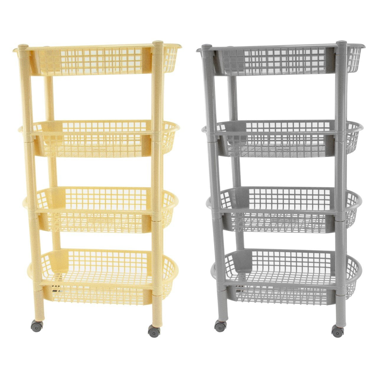 Plastic Kitchen Trolley Oval 4 Tier Fruit Veg 2775-4R/9159