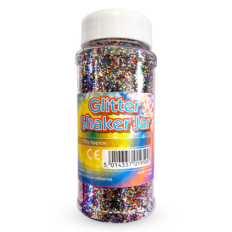 Multi Colour Glitter Jumbo 100g Shaker Jar ( Craft Clearance Special )