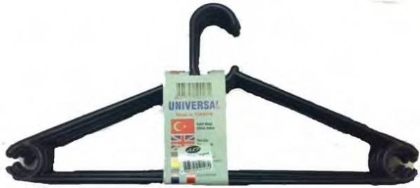 Plastic Wardrobe Clothes Hangers Pack of 6 Assorted Colours H0271