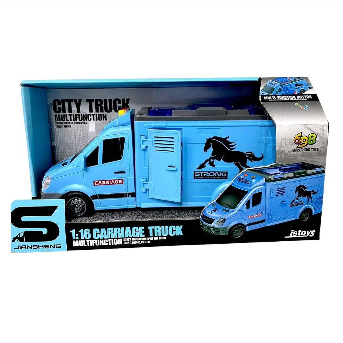 Horse Box Carriage Van Toy With Lights & Sound