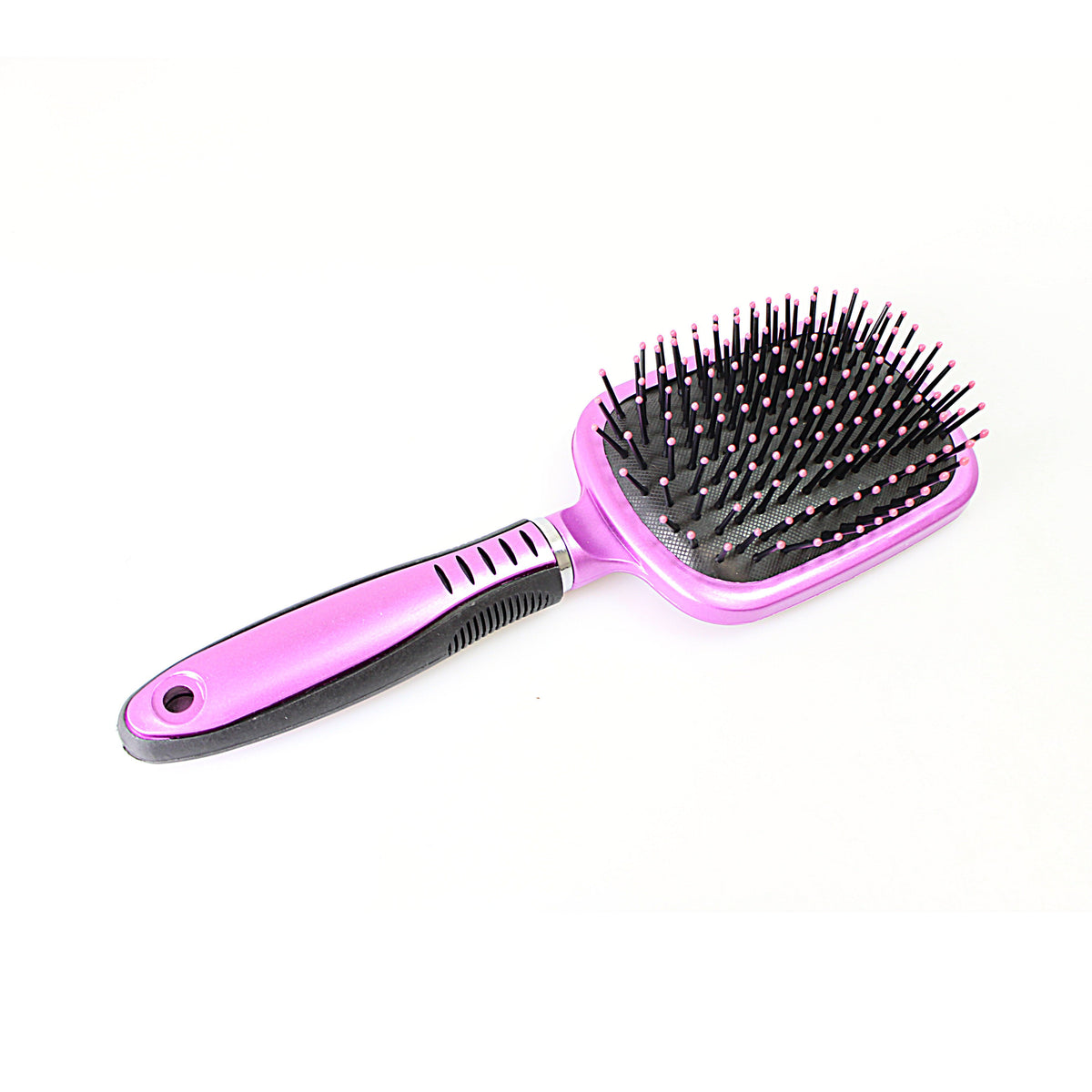 Plastic Hair Brush With Glass Mirror Assorted Colours