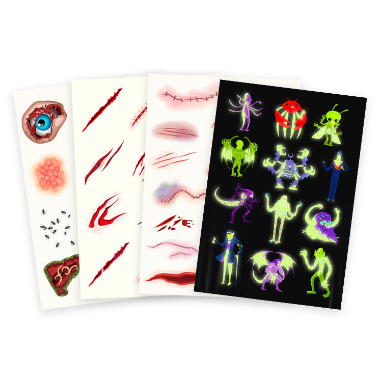 Mega Value Scary Tattoo Mix ( 48 Tattoos )