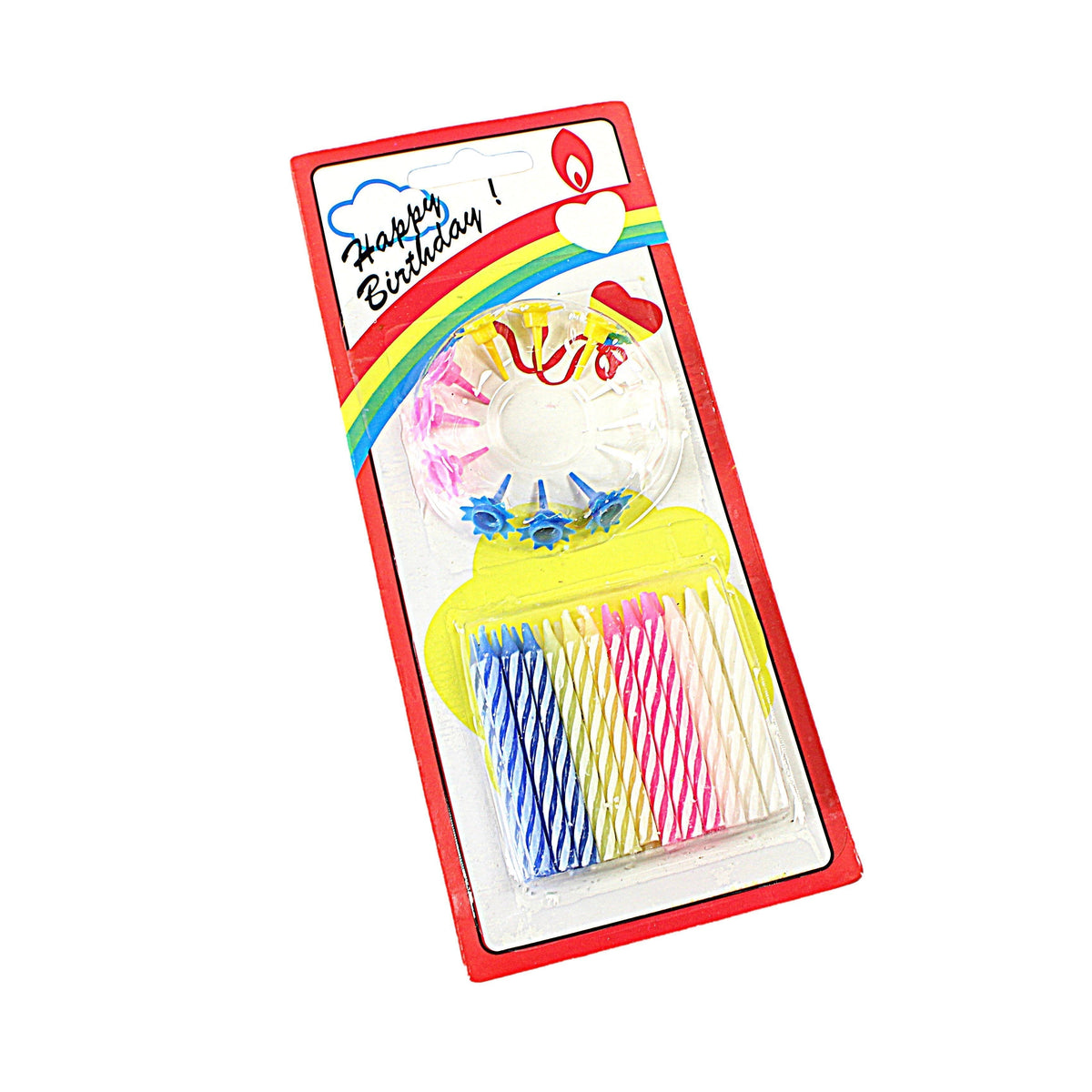 Happy Birthday Candles Assorted Colours Pack Of 24