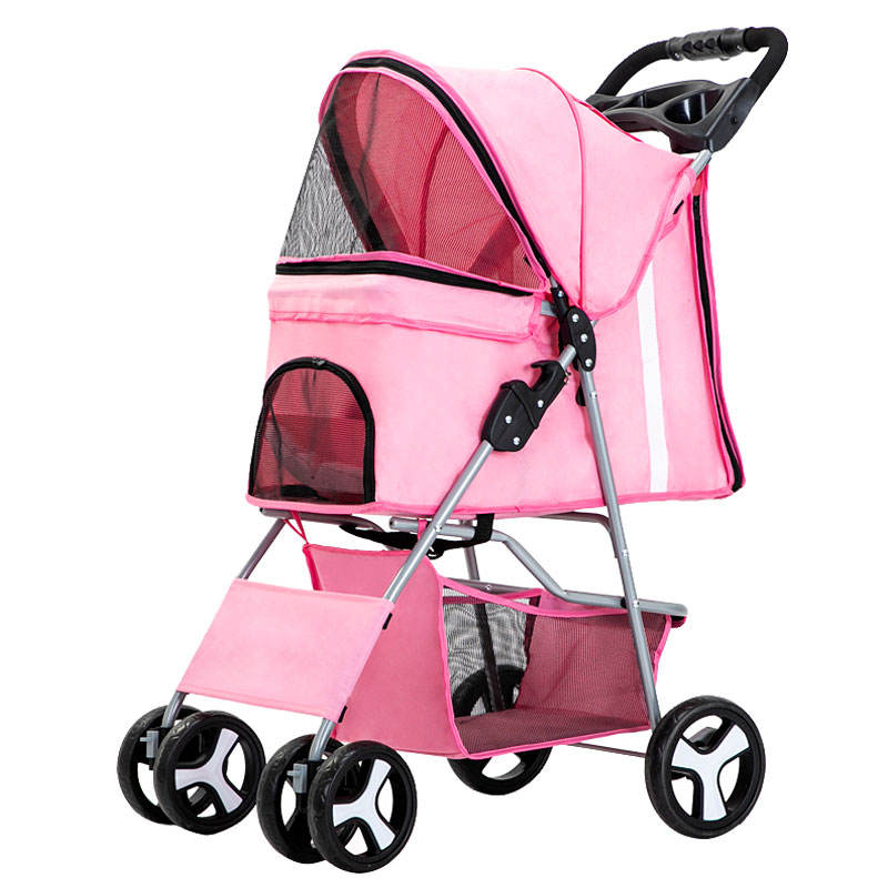 Pet Dog Pram Buggy Stroller with Plastic Handle 80 x 75 x 40 cm Assorted Colours 6943 A