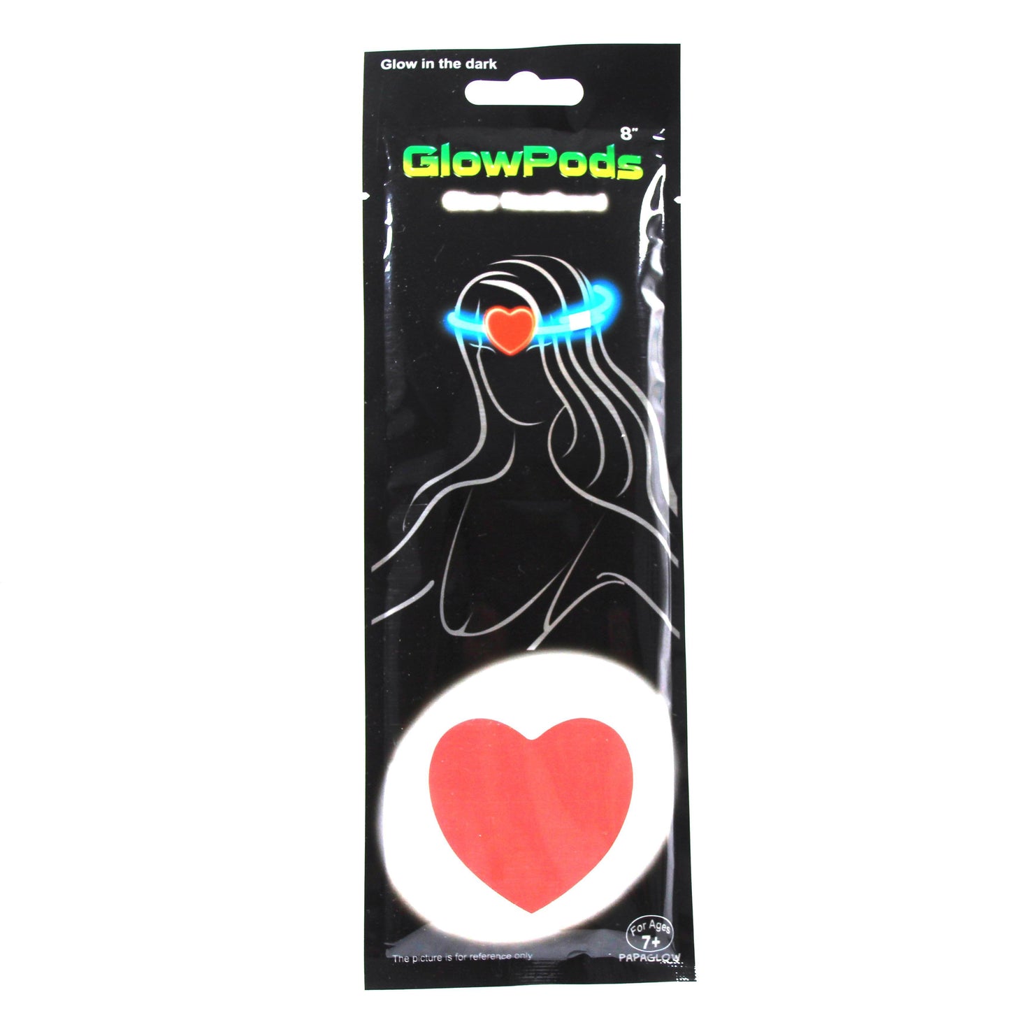 Glow In The Dark Pods Neon Party Headband Heart Shape 5256