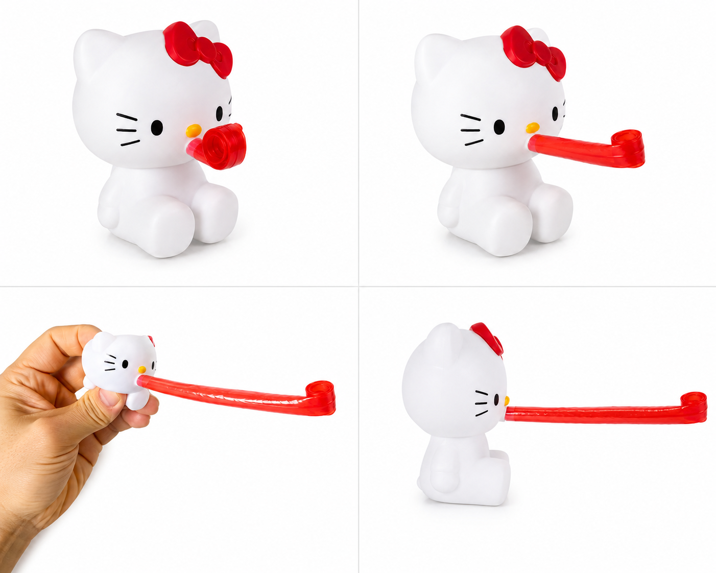 Hello Kitty Style Squishy Blower Whistle Toy