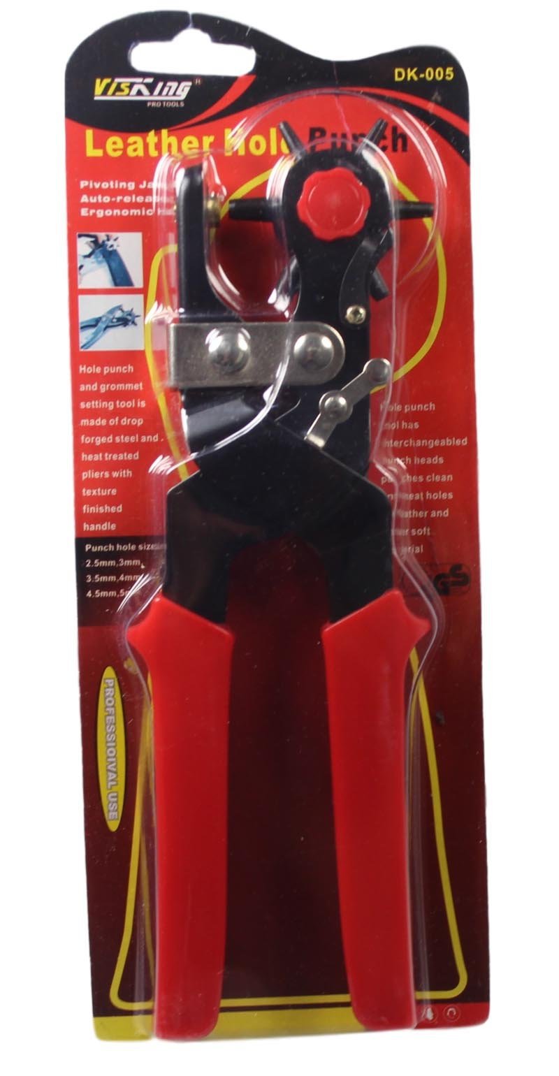 New Revolving Leather Hole Punch Plier Puncher Leather Belt Cut 2.5/3/4/4.5/5mm 5214 A
