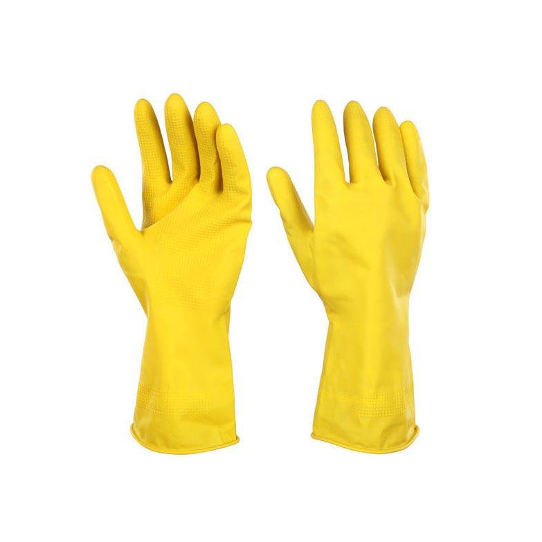 Yellow / Orange Latex Washing Up Cleaning Household Gloves Extra Large 1139
