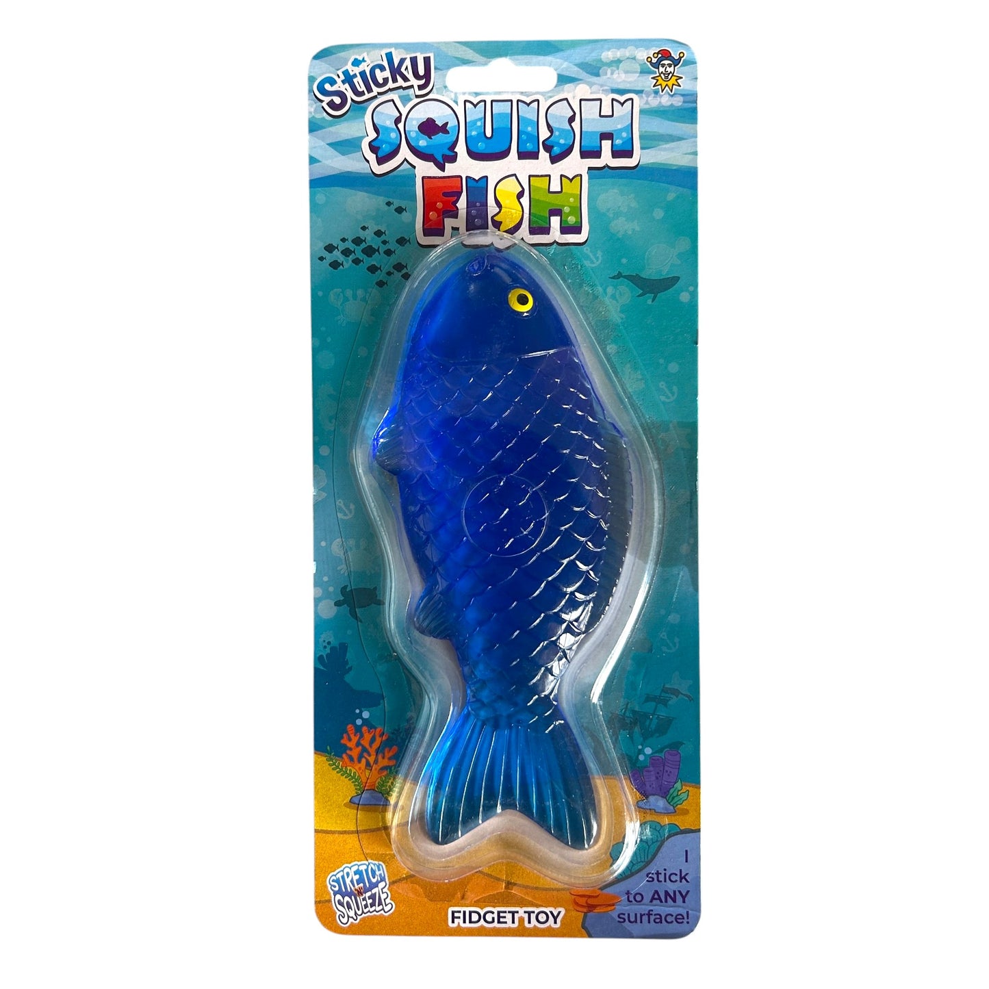 Sticky Squish Fish Fidget Sensory Squishy Toy - 4 Colours