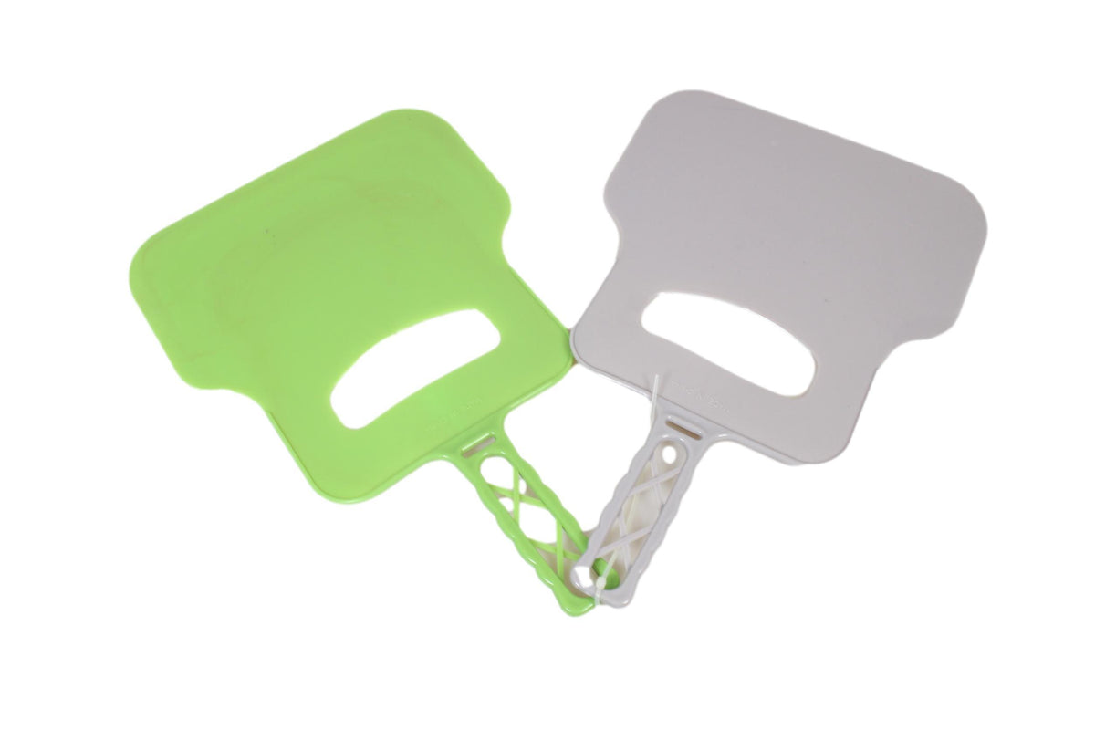 Plastic Bbq Charcoal Fan Pack Of 2 Assorted Colours