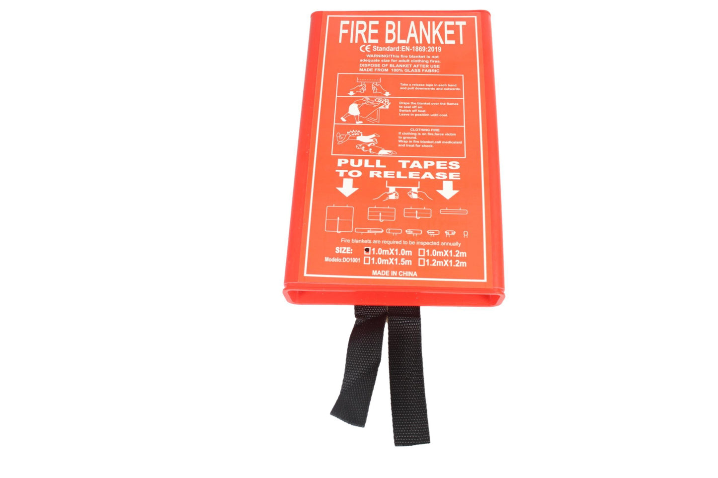 Fire Blanket For Emergency's Tested And Certified Strong 100% Glass Fibre Blanket 825g 1x1m Cloth x012