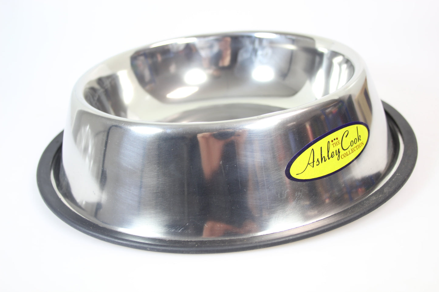 Small Silver Stainless Steel Dog Bowl Basic 1 Piece 140g 22 x 5cm 16oz ST3248