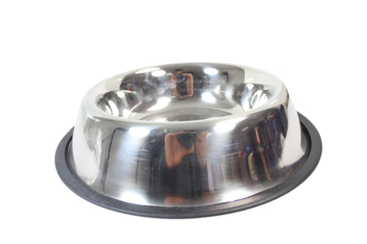 Silver Stainless Steel Dog Bowl Medium 1 Piece 25 x 6cm 185g ST3253