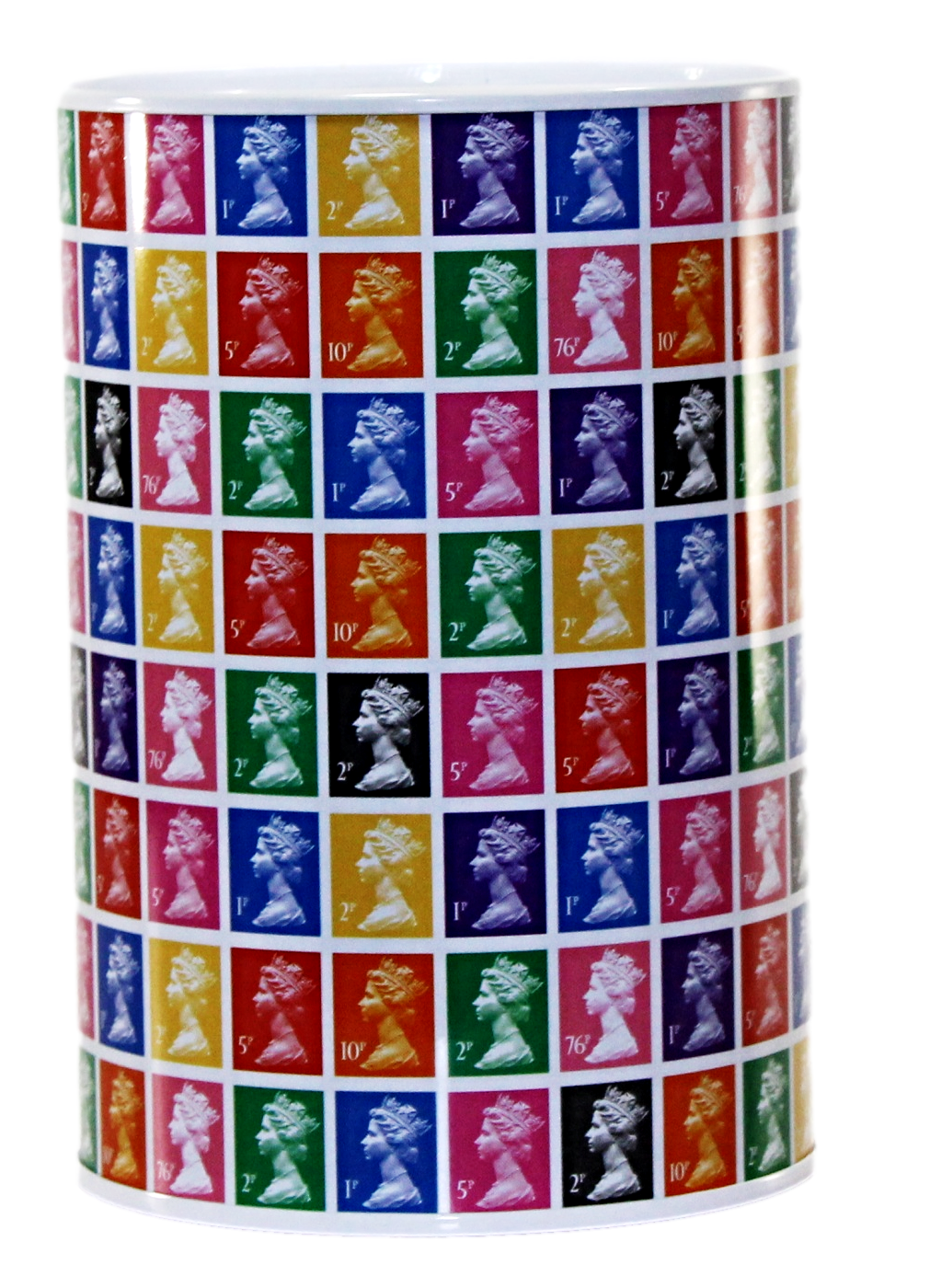 6 Assorted Styles Stamp Design Money Tin 145mm x 110mm ROY001