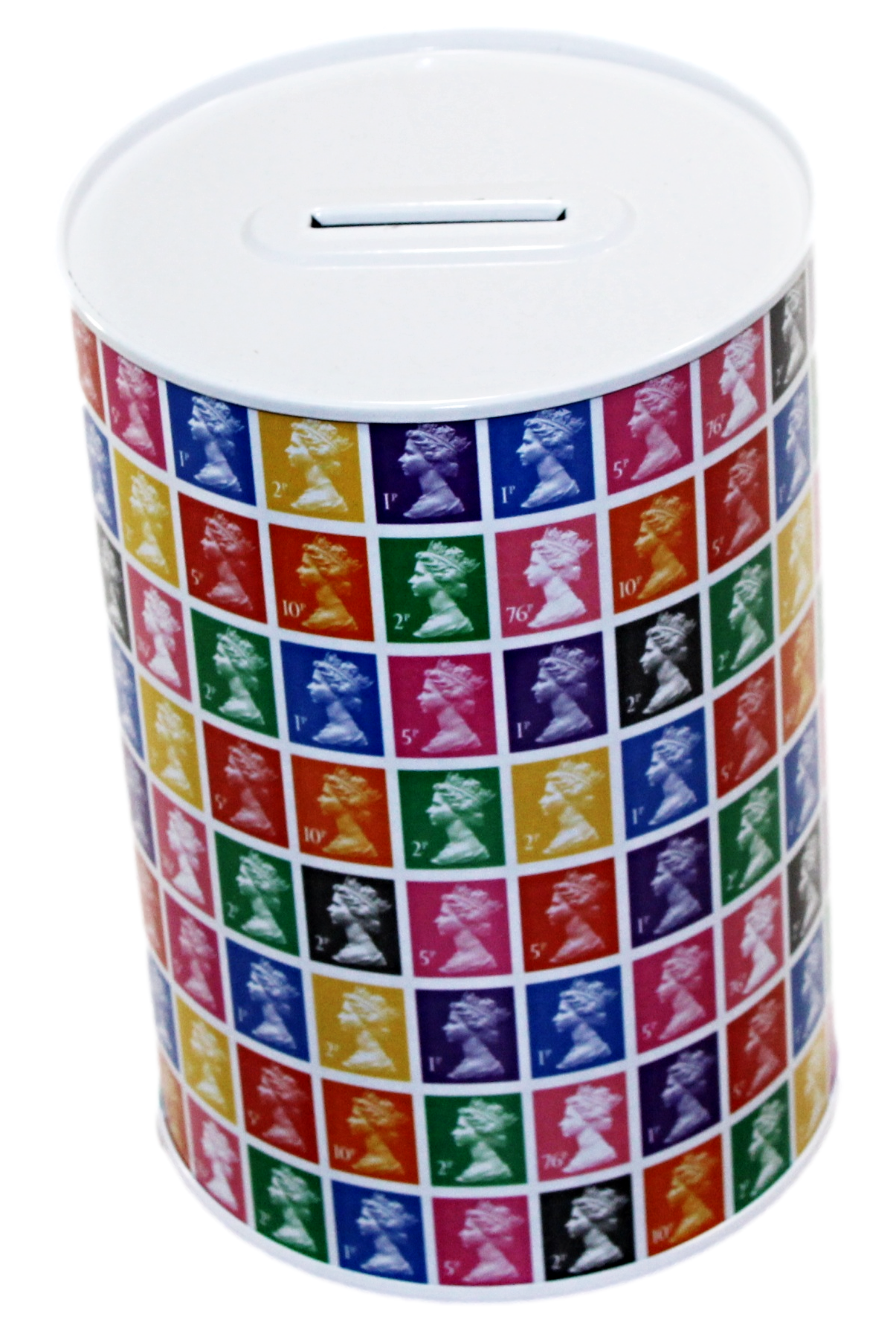 6 Assorted Styles Stamp Design Money Tin 145mm x 110mm ROY001