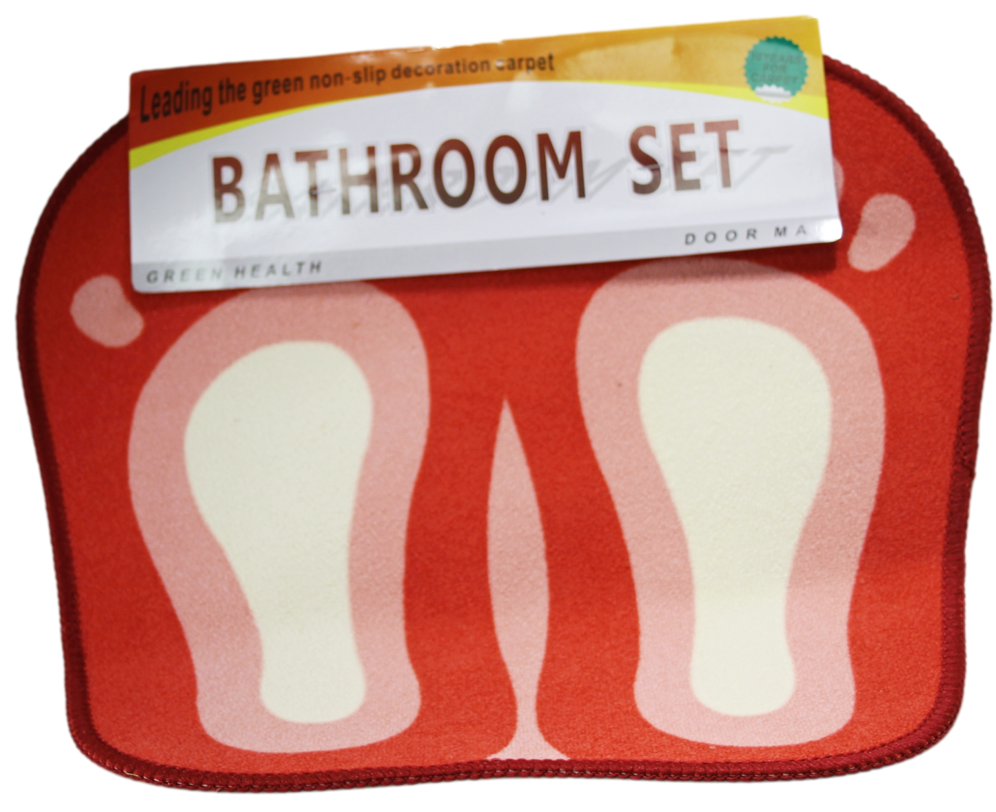 Bathroom Bath / Door Mat With Feet Design 45 X 50Cm Assorted Colours