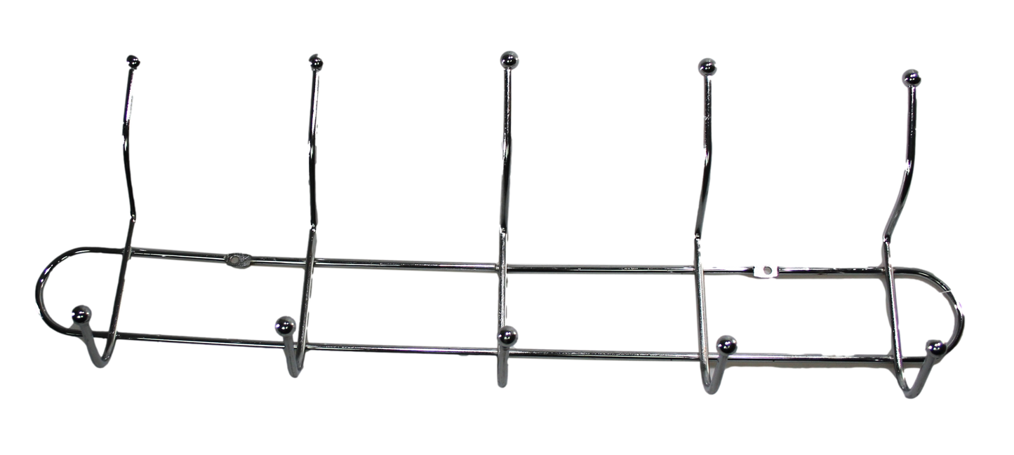 Metal Chrome 5 Hook Coat Hanger 40 X 13 X 5Cm