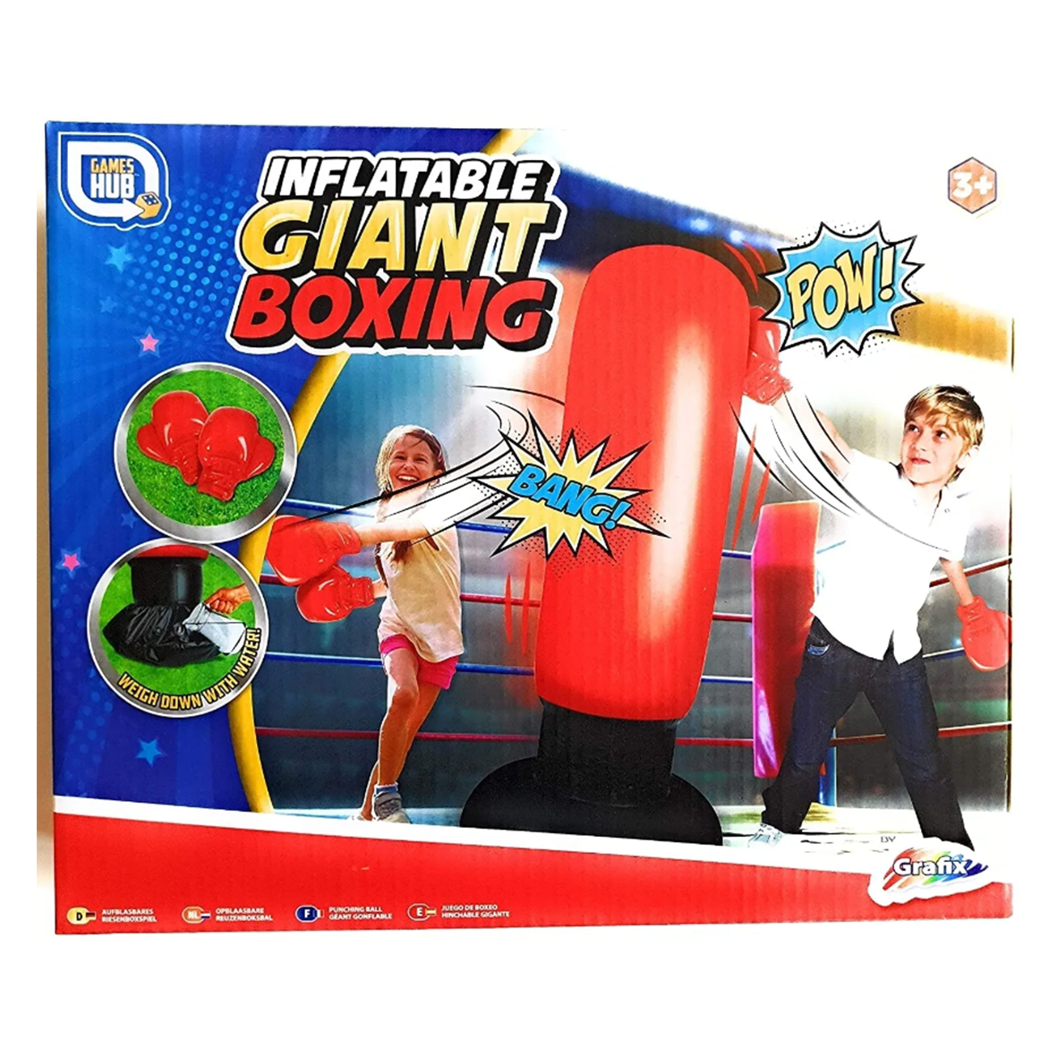 Inflatable Giant Boxing Set - Punchbag & Gloves