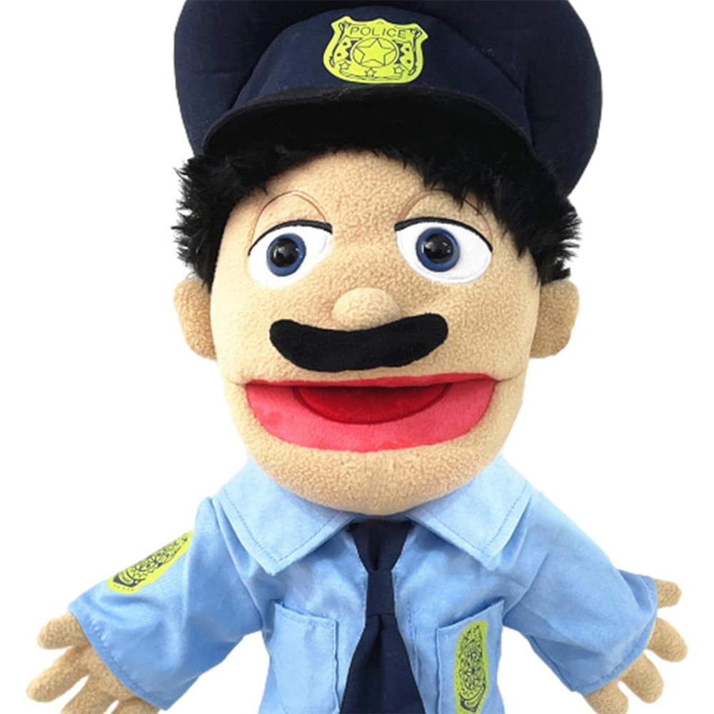 Jeffy Police Officer Hand Puppet Soft Stuffed Plush Toy Doll