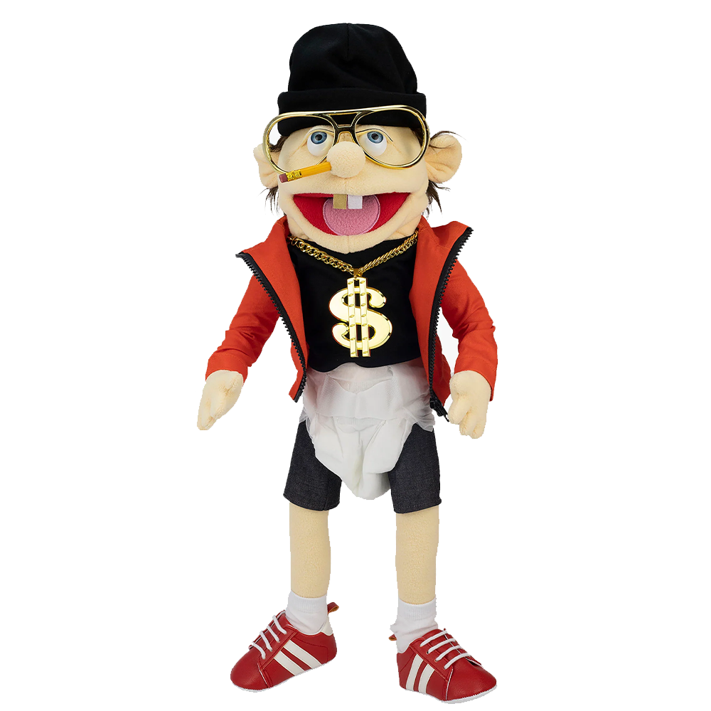 Jeffy Rapper Hand Puppet Soft Stuffed Plush Toy Doll