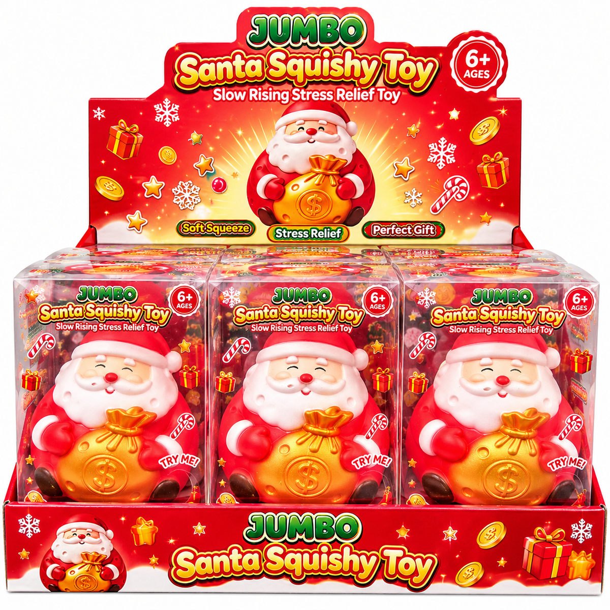 XXL Jumbo Squishy Santa Fidget Sensory Squishy Toy