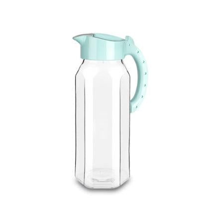 TTZ Ala Glass Water Drinking Jug with Long Plastic Handle and Attached Lid 1.5L Assorted Colours KC102