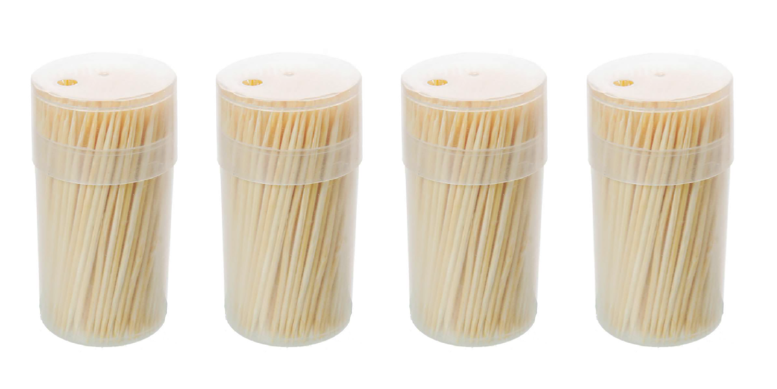 IIGEurope Bamboo Cocktail Sticks Toothpicks Pack of 4 KG1