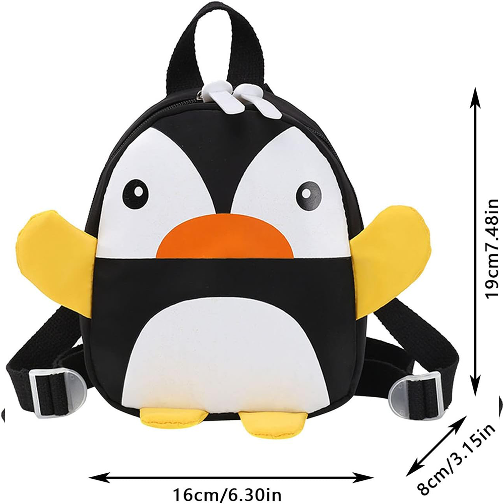 Kids Penguin Style Backpack with Zips & Adjustable Straps