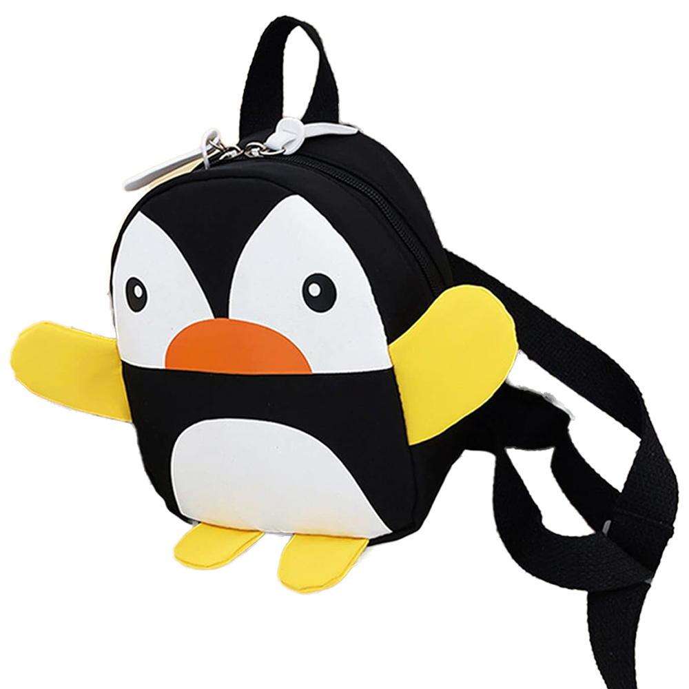 Kids Penguin Style Backpack with Zips & Adjustable Straps