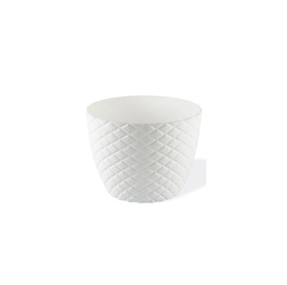 Diamond Cut Round Plant Pot No 1 12 x 11 cm 0.75L Assorted Colours KRS201