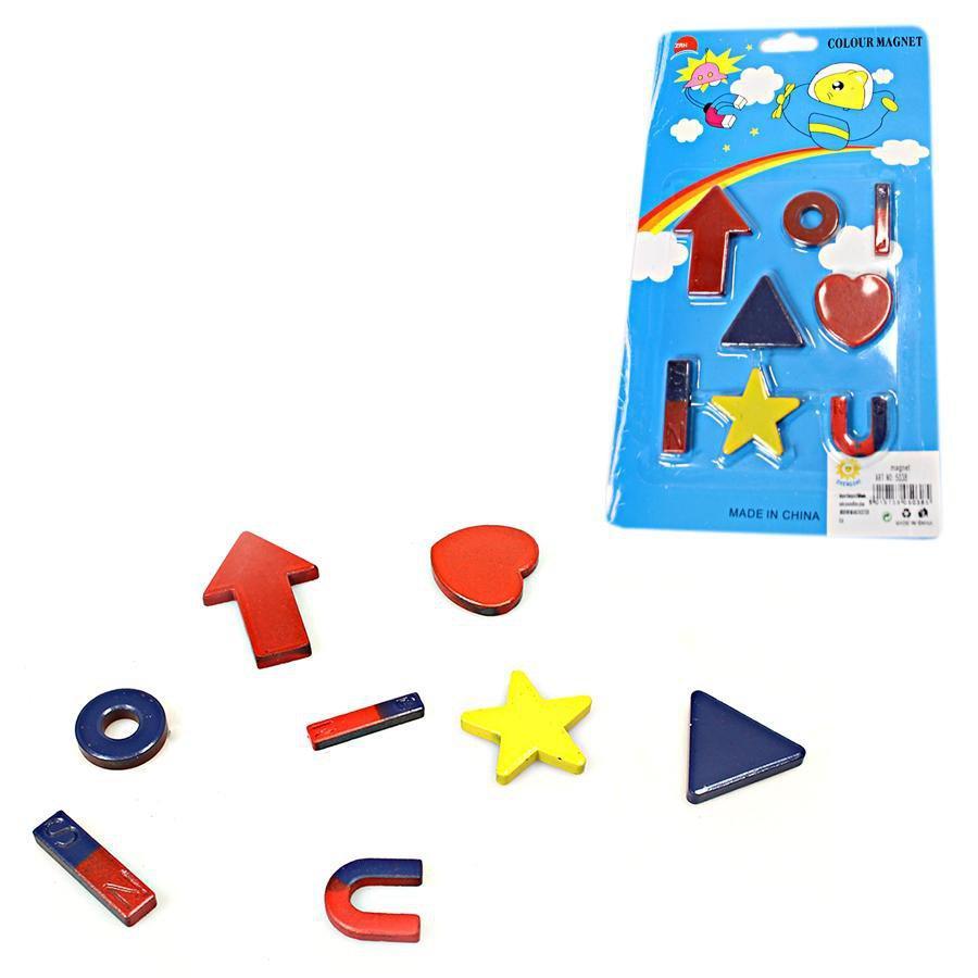 8 Pack Childrens Kids Playing Colour Magnets Assorted Shapes 5038