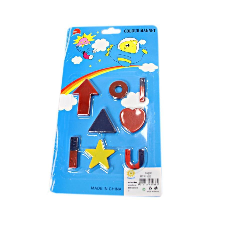 8 Pack Childrens Kids Playing Colour Magnets Assorted Shapes 5038
