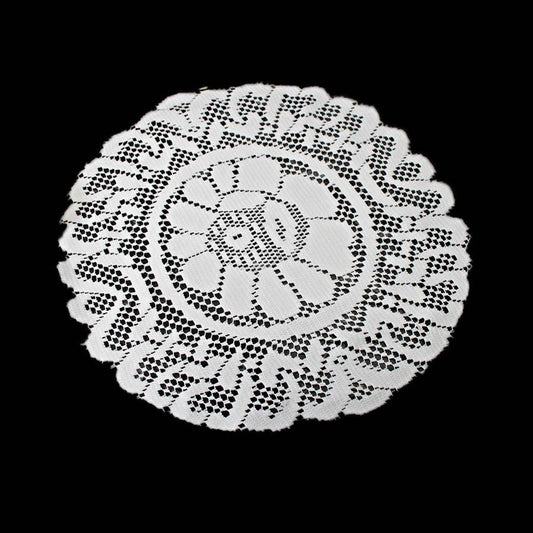Round Kitchen Lace Net Placemat Assorted Colours and Designs 35cm 2853