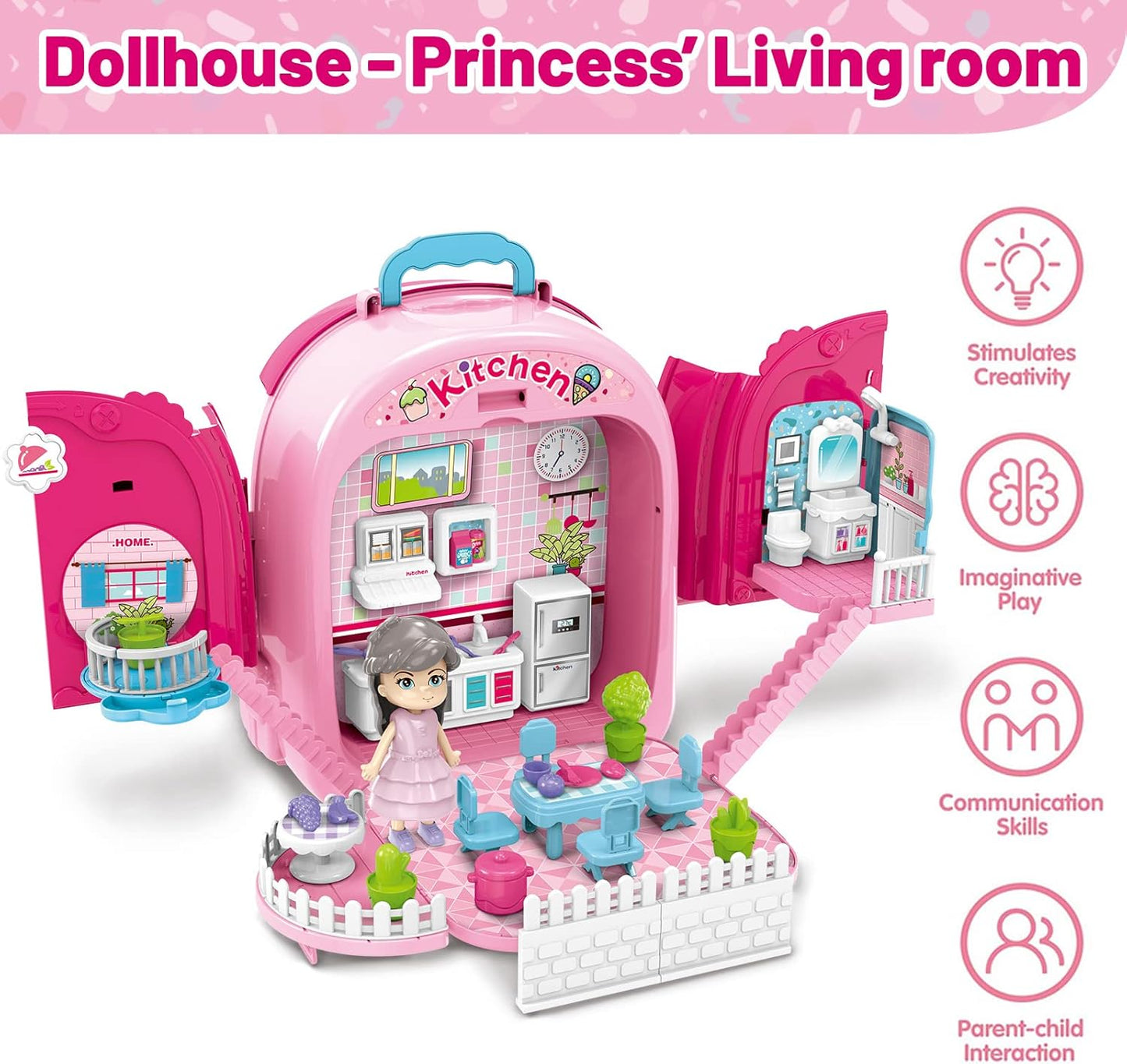 3 in 1 Kitchen Chef PlaySet & Backpack - Pink