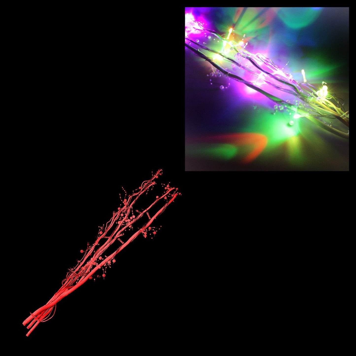 Multicolour LED Christmas Twigs 57cm 4718