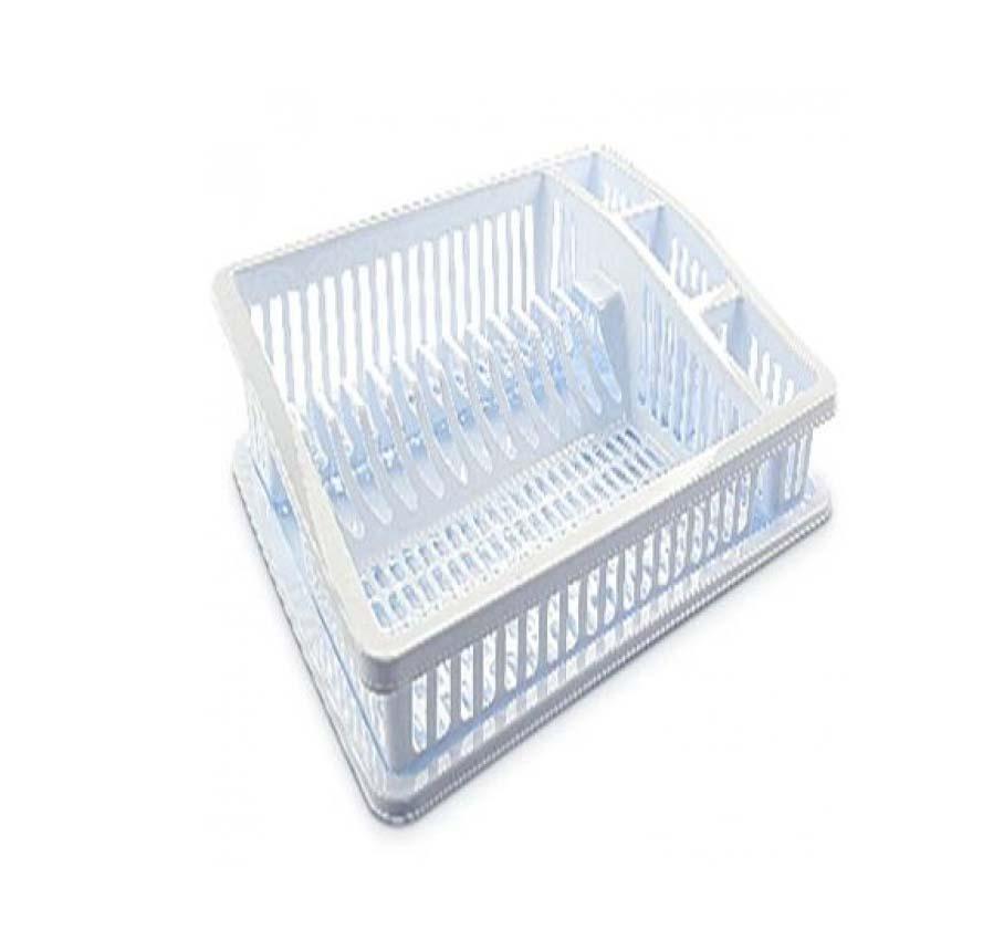 Large Plastic Dish Drainer with Drip Tray Assorted Colours D07105