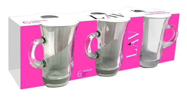 Yudum Tea Glasses Cup 95cc Set of 6 YUD402E