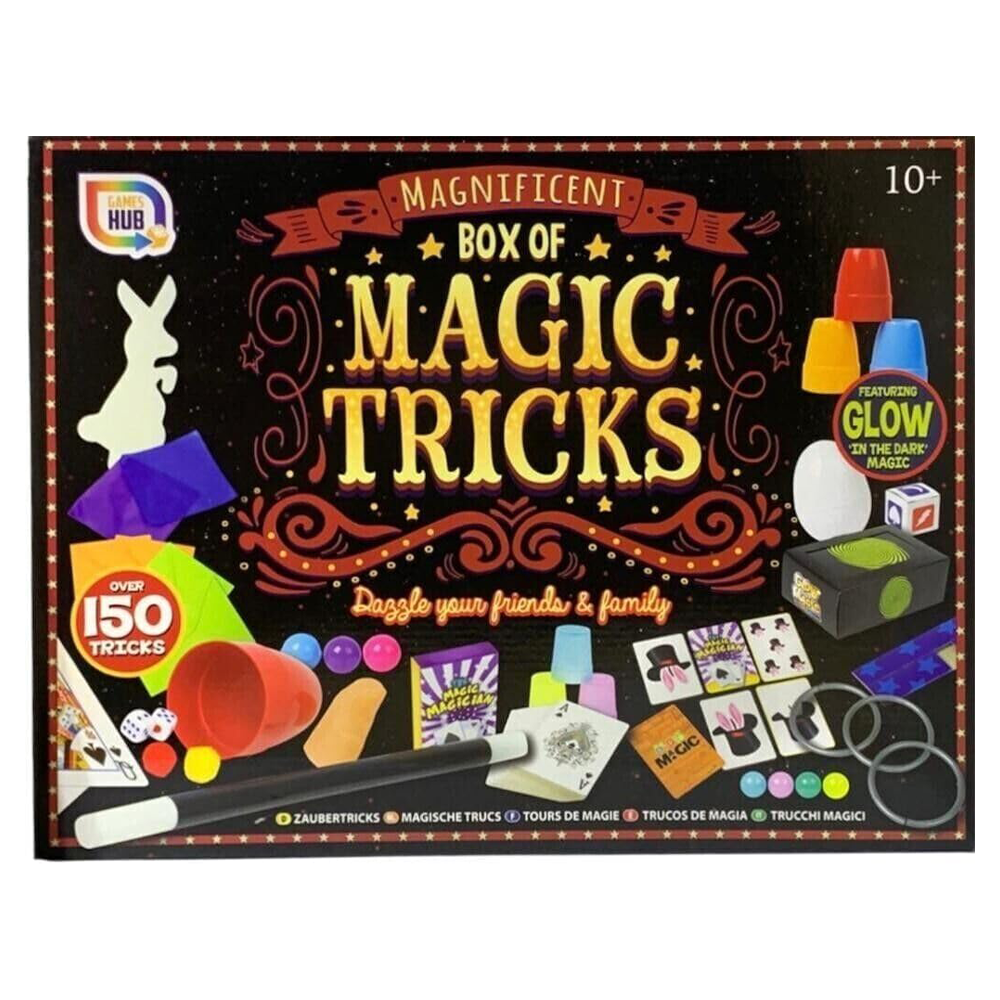 Magnificent Box of Magic Tricks - Ultimate Magician Set for Kids Beginners Magic Show with over 150 Tricks
