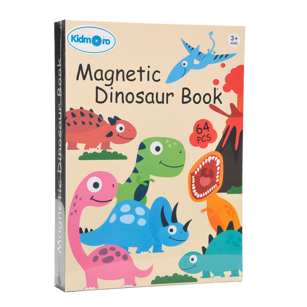 Magnetic Book - Dinosaur Edition - 16 Cards & 48 Magnets