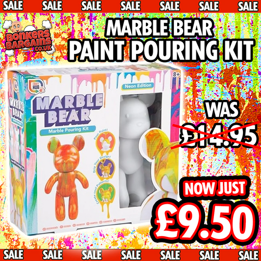 Marble Bear Paint Pouring Kit - Neon
