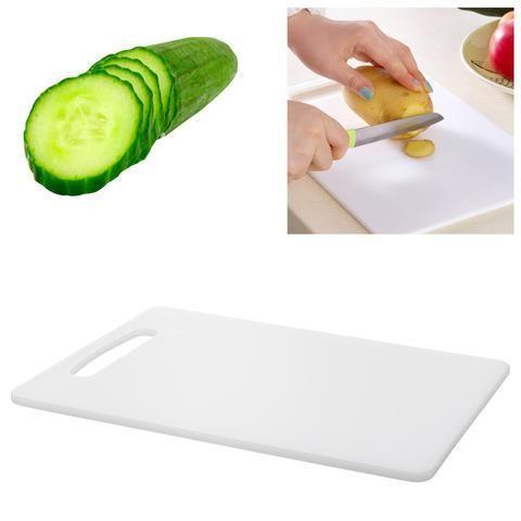 Plastic Kitchen Chopping Board White Medium 20 x 33 cm 0450 A