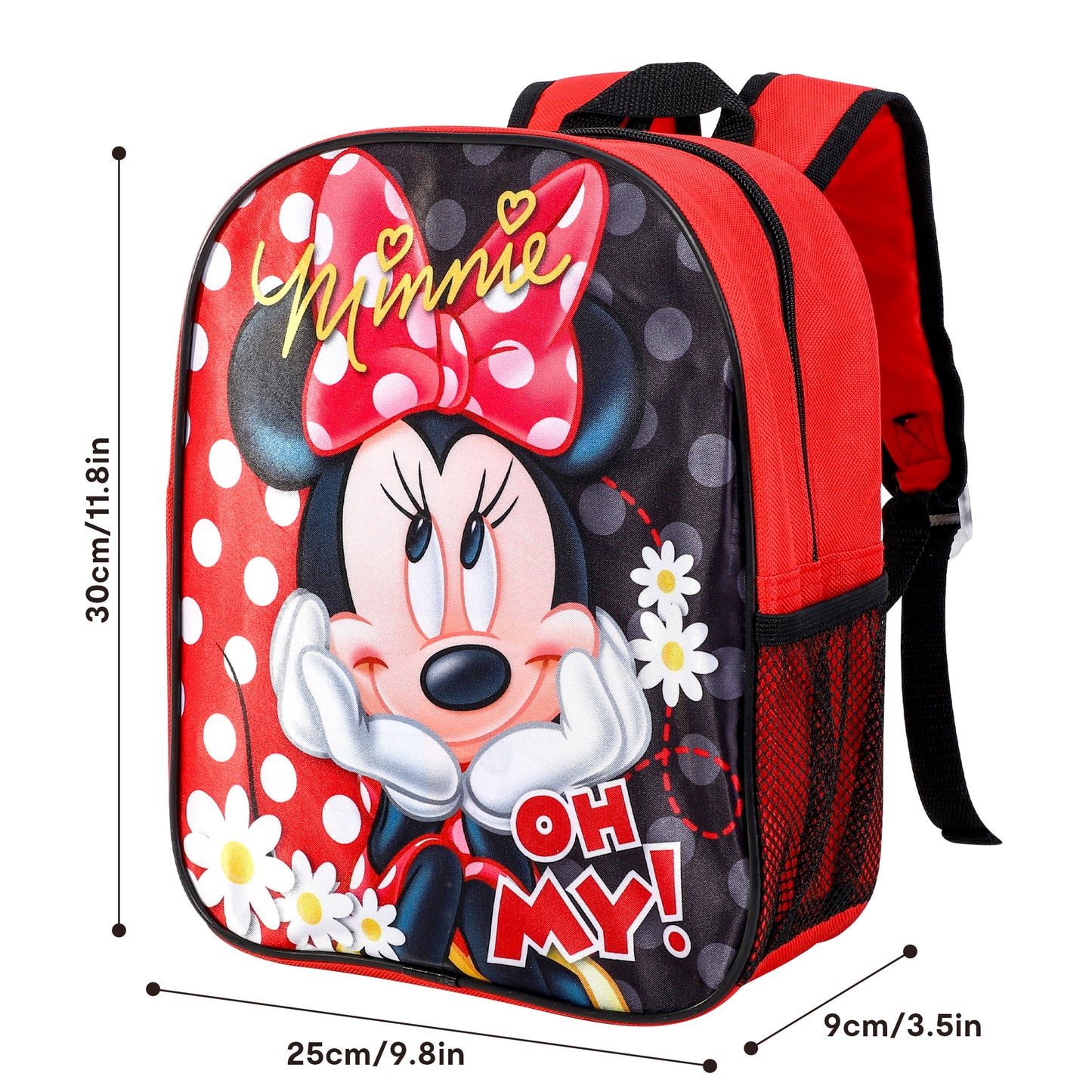 Minnie "Oh My!" Style Backpack Kids Premium Standard Rucksack with Zip & Adjustable Straps