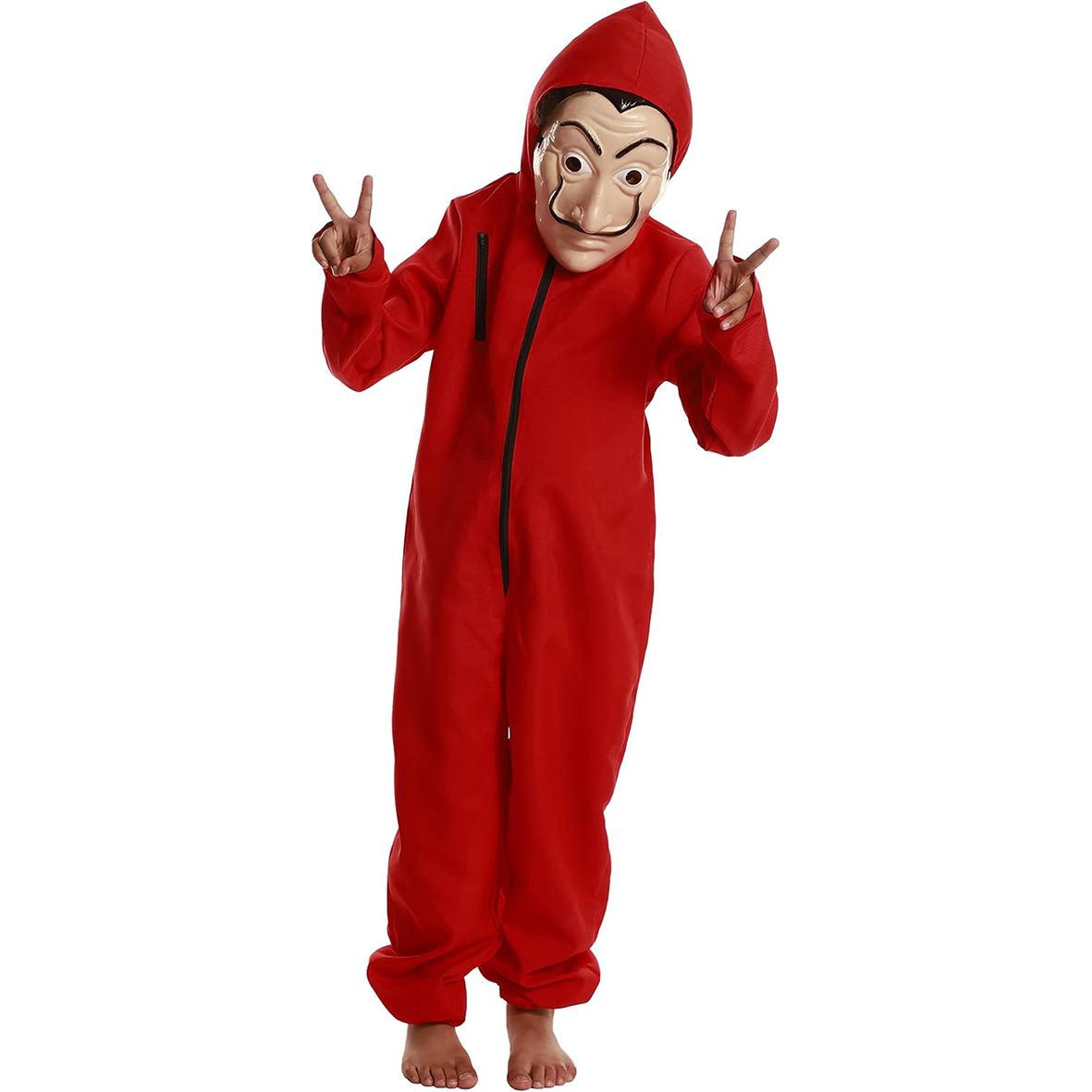 Kids Money Heist Style Fancy Dress Costume Bonkers Bargains