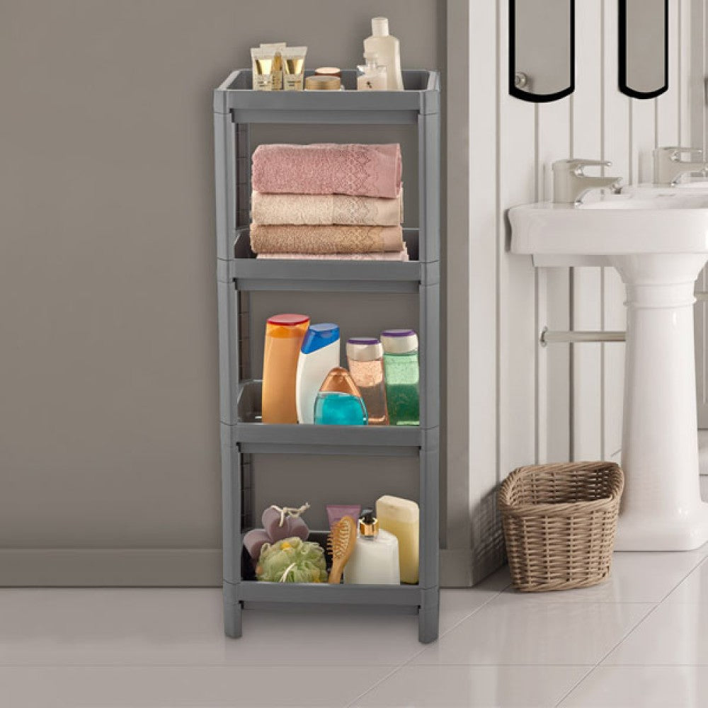 Plastic 4 Tier Bathroom Storage Racks / Shelves 22 x 35 x 100 cm MRD505