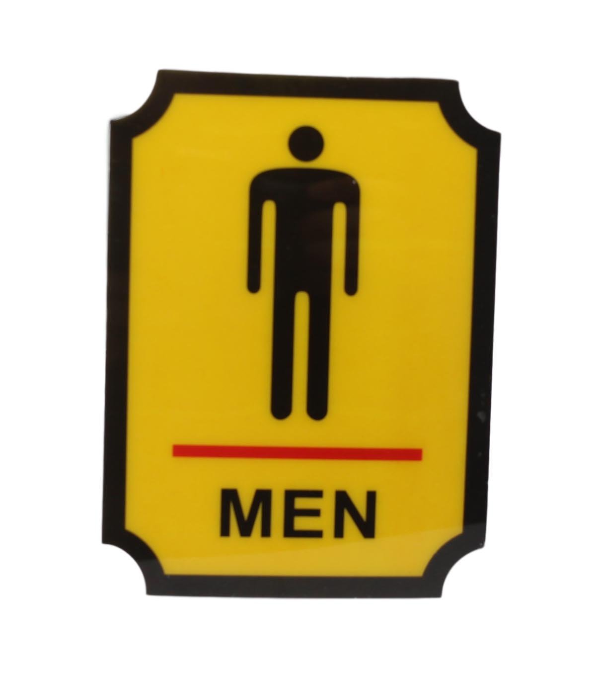 Toilet Door Signage Men Sign Adhesive Sticker 12cm x 9cm 5280