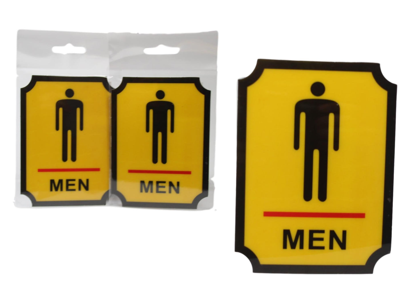 Toilet Door Signage Men Sign Adhesive Sticker 12cm x 9cm 5280