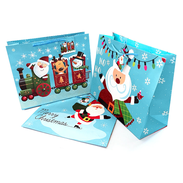 Xmas Large Glitter Fun Gift Bag