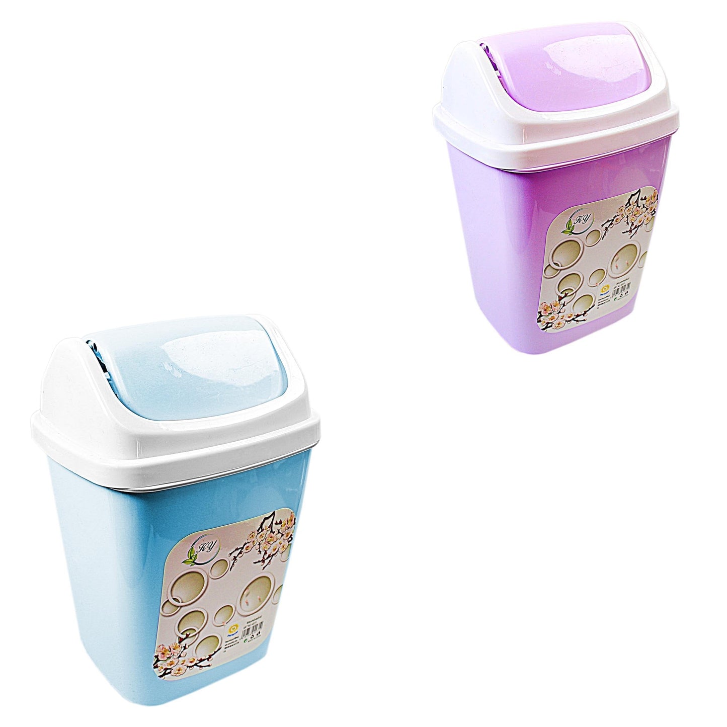 5 Litre Kitchen Bathroom Bedroom Mini Plastic Waste Bin Blue Purple 4931