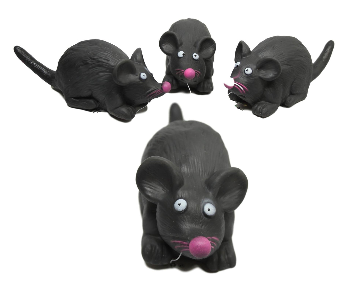 Pet Dog Toy Squeaky Black Rat 14 cm 5362