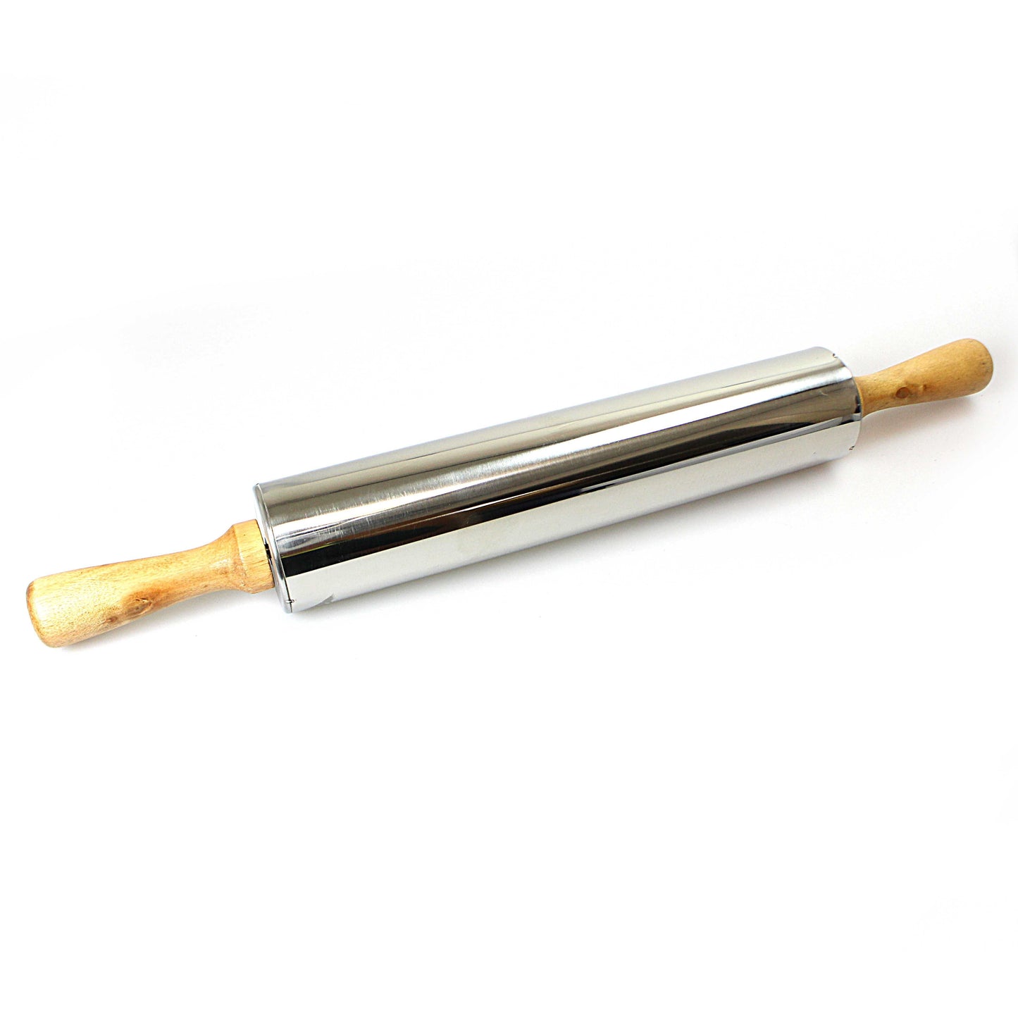 Wooden Handle Stainless Steel Roller Chapatti Baking Roller 2547
